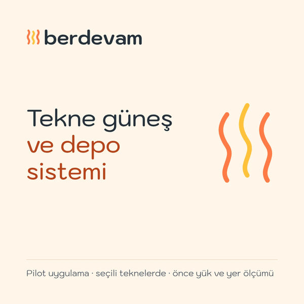 berdevam tekne güneş ve depo sistemi