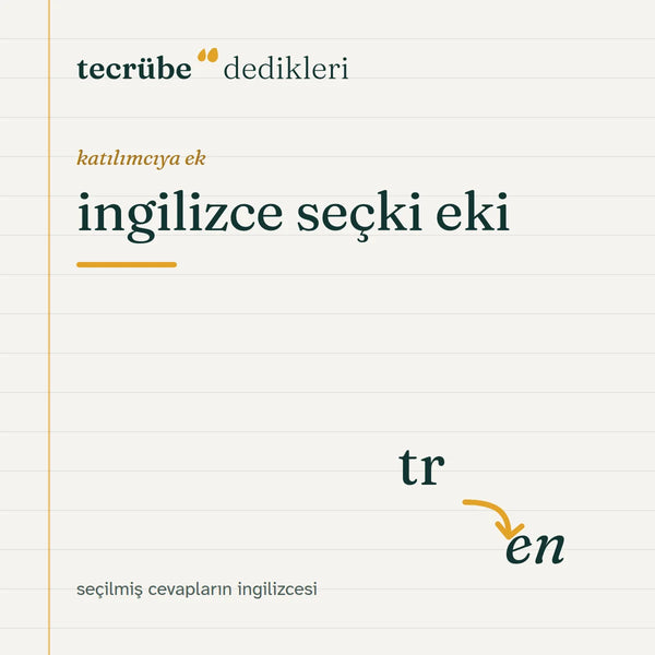 ingilizce seçki eki
