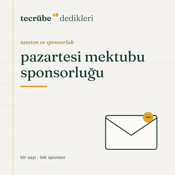 pazartesi mektubu sponsorluğu