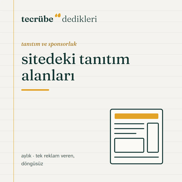 sitedeki tanıtım alanları